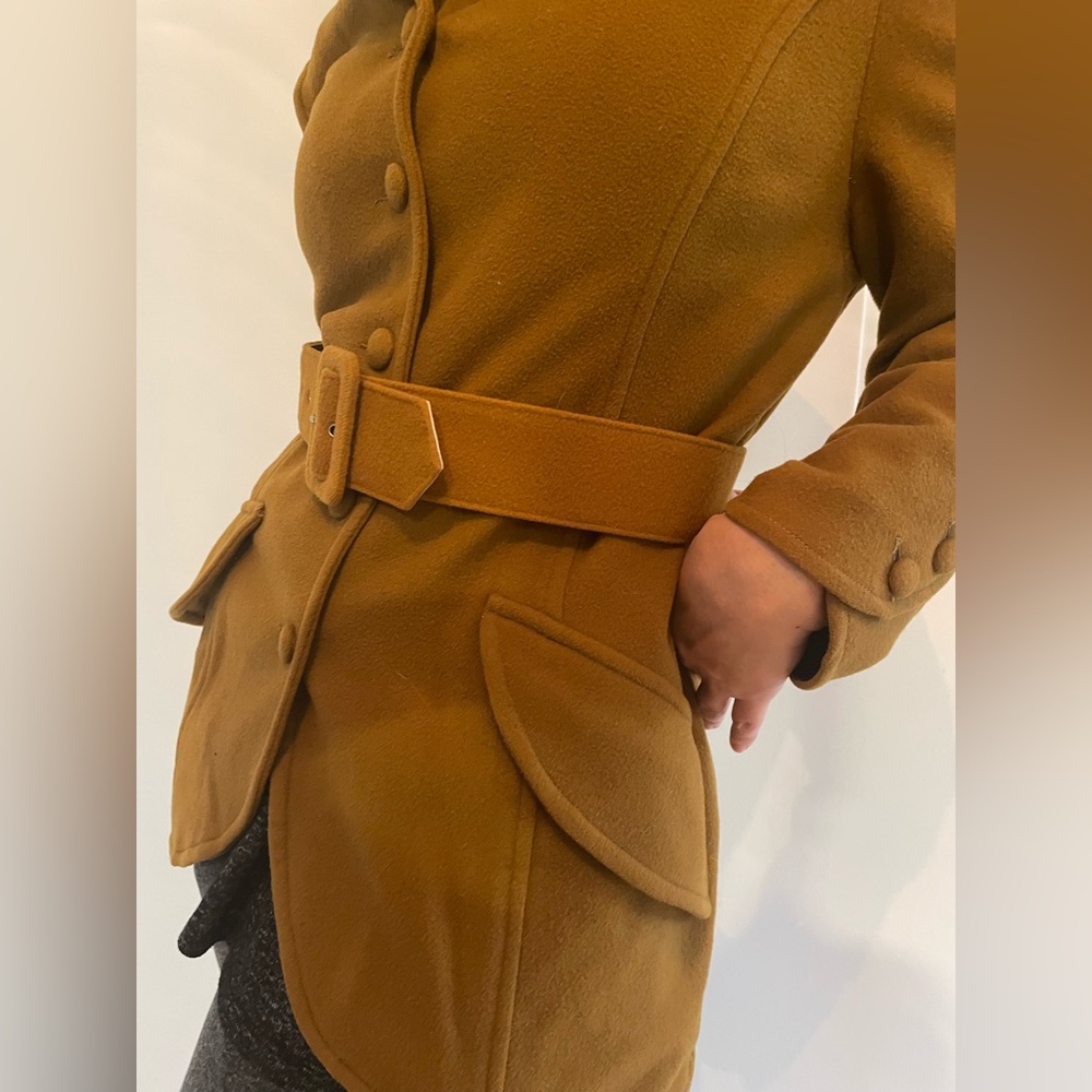 Stylish Tan Belted Coat